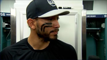 José Caballero on his homer over the Green Monster