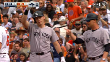 Ben Rice puts the Yankees on the board with an RBI single