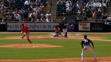 Anthony Volpe connects with an RBI single
