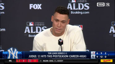 Aaron Judge on his home run in the Game 3 win over the Blue Jays