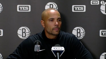 Jordi Fernández speaks after Nets' opening night loss