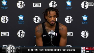 Nic Claxton on his first double-double of the season