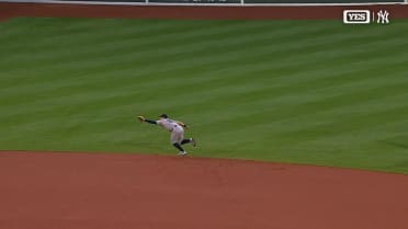 Volpe makes a great running throw