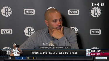 Jordi Fernández discusses the Nets' loss to Rockets