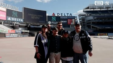 Kevin Eriksen celebrated at Yankee Stadium