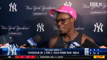 Jazz Chisholm Jr. on his go-ahead homer and Aaron Judge's home run