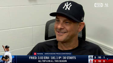 Aaron Boone on the bullpen's performance vs. Red Sox