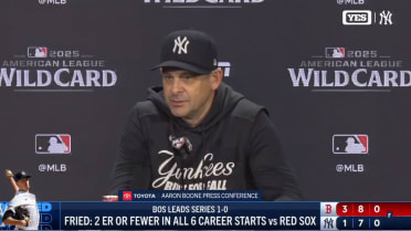 Aaron Boone discusses the Yankees' Game 1 loss to the Red Sox