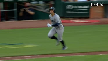 Anthony Volpe collects an RBI with a triple to center field