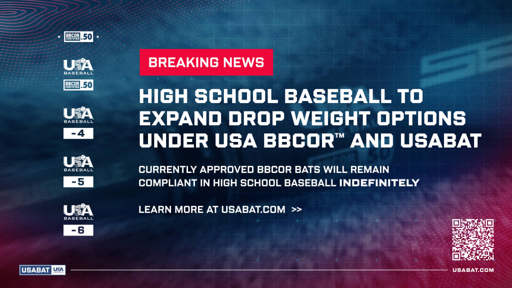 High School Baseball to Expand Drop Weight Options Under USA BBCOR and USABat