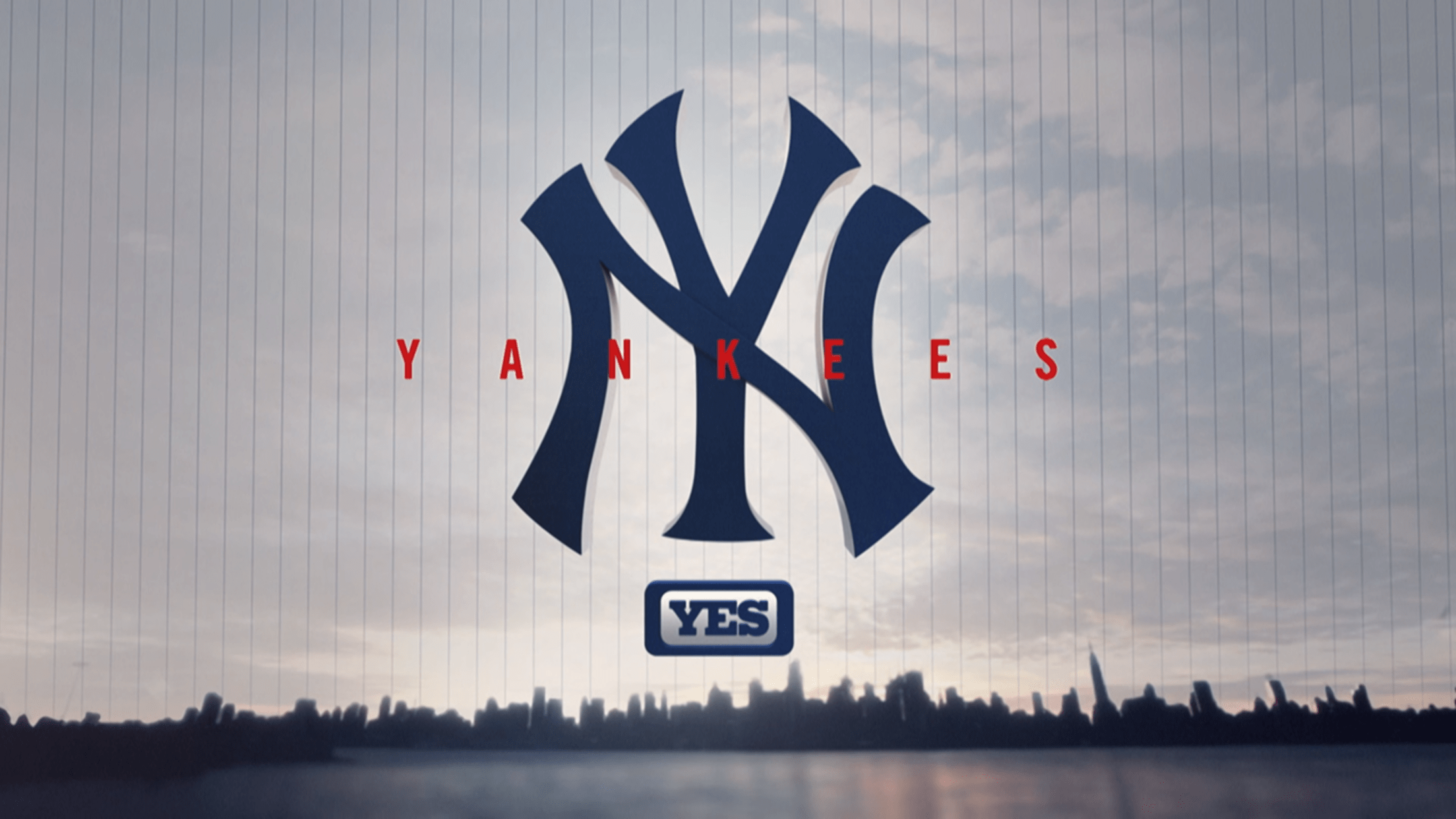 Download New York Yankees 3D Logo Pinstripes Wallpaper