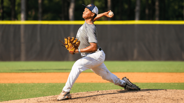 Short stop Michael Burke of the Buffalo Bulls gets ready to throw