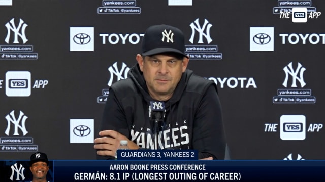 Aaron Boone On Domingo Germán's Stellar Start In Yankees' Loss | 05/02 ...