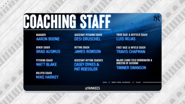 2024 Yankees Coaching Staff Announced 01 12 2024 YES Network   Rb9ovxvr2k5j05zftbwl