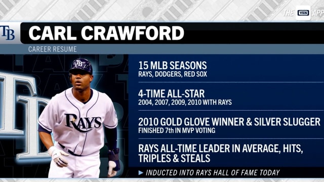 Carl Crawford inducted into Rays Hall of Fame