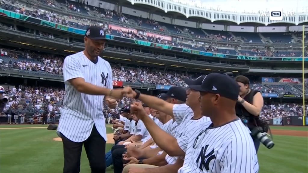 Yankees Core Four introduced on Old Timers' Day, 09/09/2023