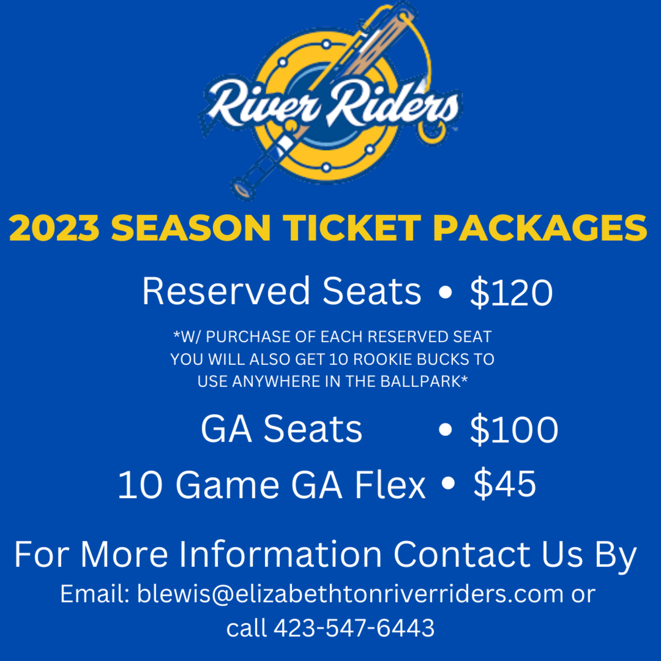 Elizabethton River Riders Season Tickets Elizabethton River Riders