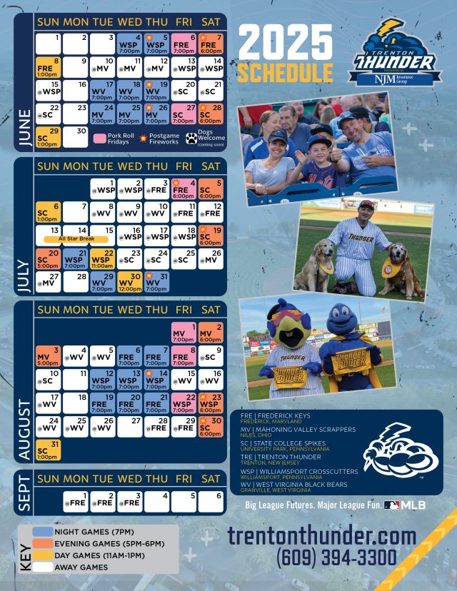 2025 Trenton Thunder Schedule Trenton Thunder